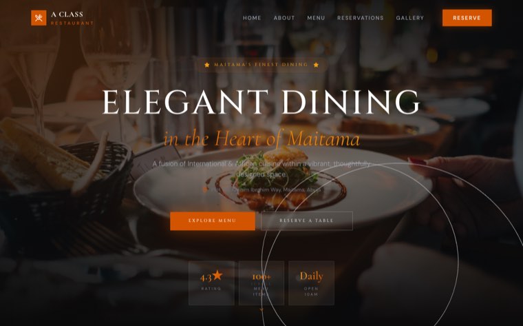 Mama Cee's Kitchen website homepage